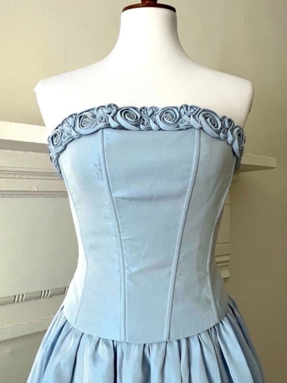 Vintage XS Formal Dress Mcclintock Gunne Sax Strapless Gown Fairy Princess Hoco - Picture 3 of 15